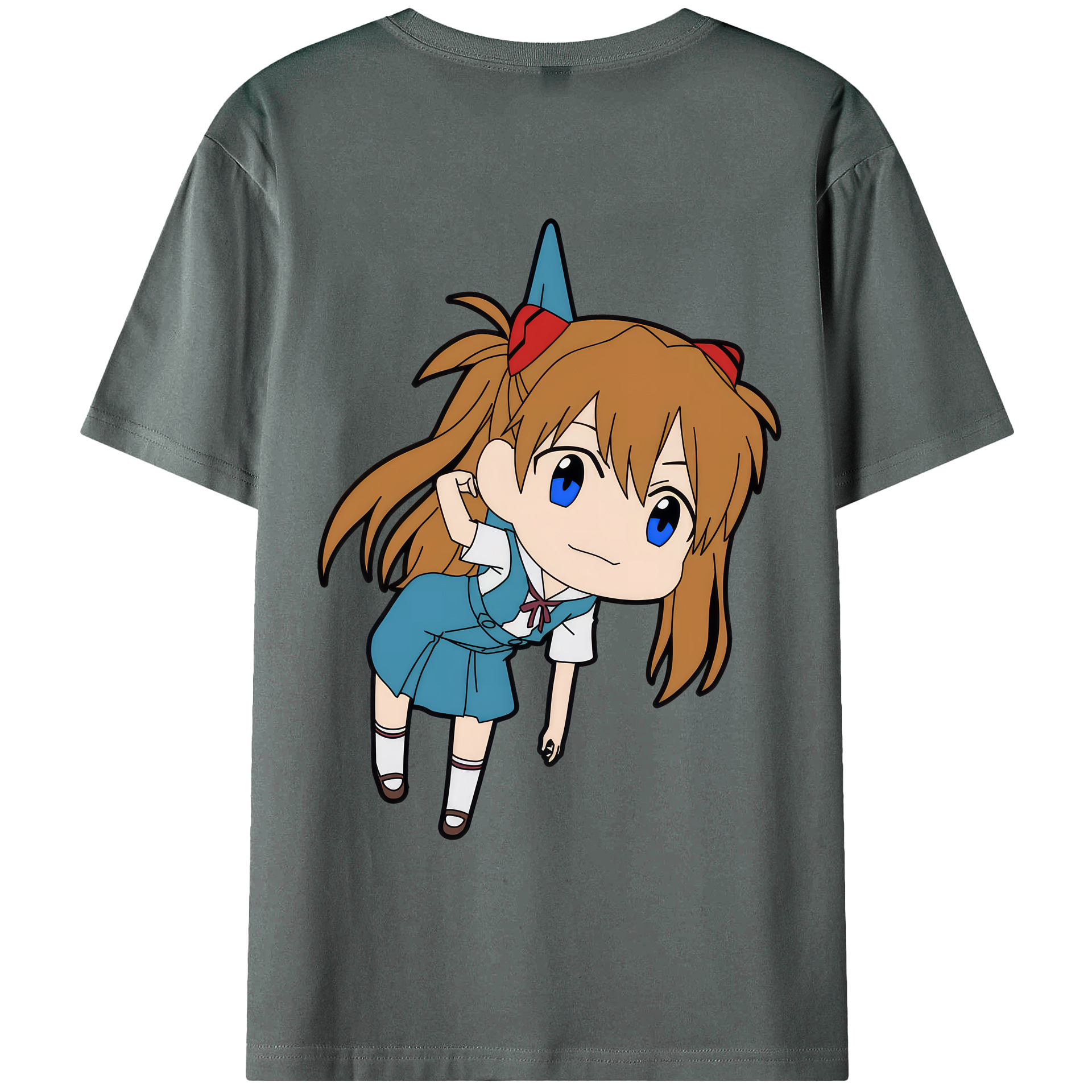 （画像用） EVA 新世紀エヴァンゲリオン 綿100％ メンズ半袖Tシャツ（バックプリント） 通気性